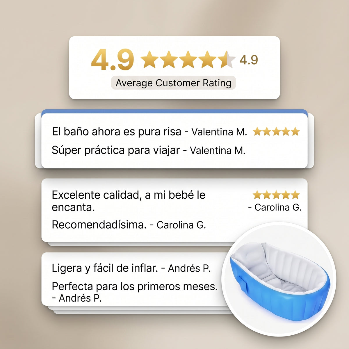 Bienara AquaBaby | Convierte el baño en el momento más seguro, cómodo y divertido