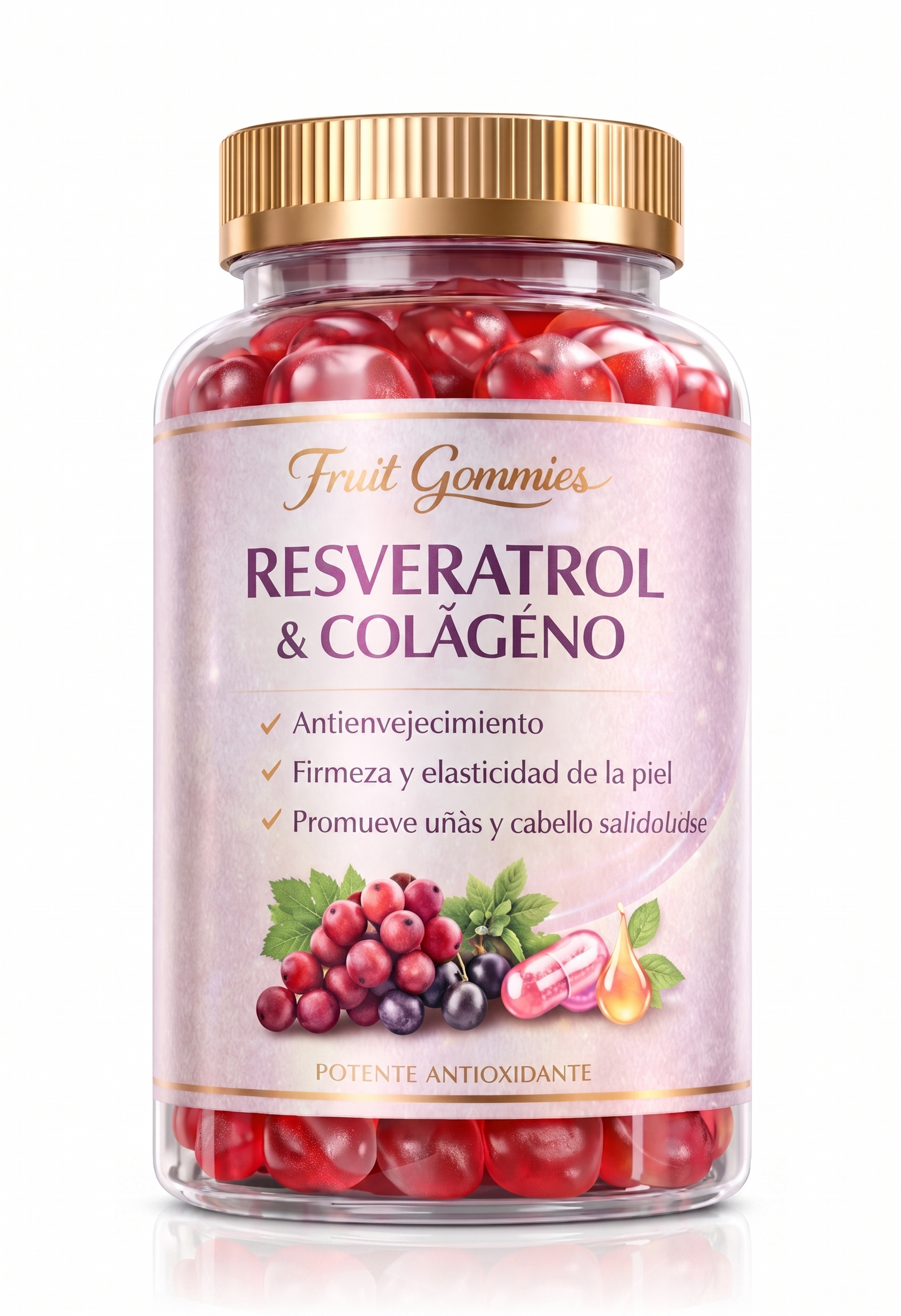 Gomitas de Colágeno + Resveratrol – Belleza, Antiedad y Energía Natural