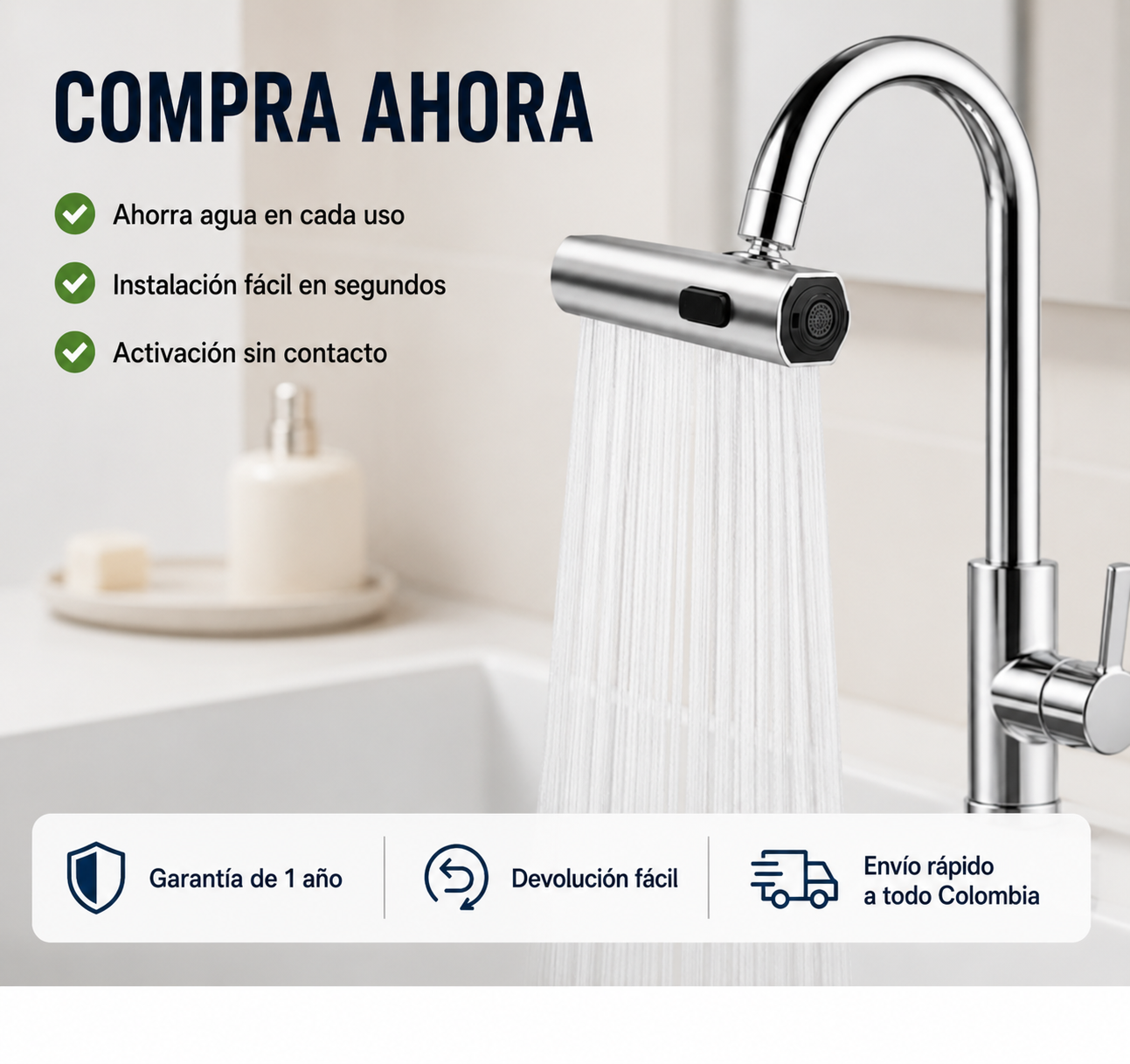 AquaSave | Ahorra hasta un 50% de agua sin renunciar a la presión que necesitas