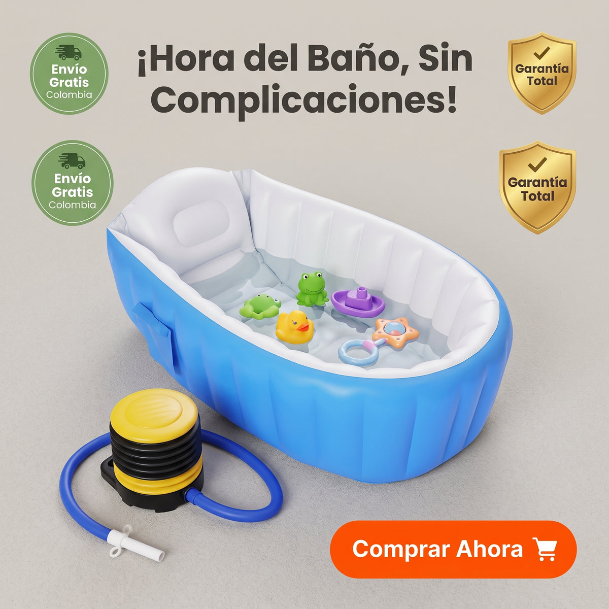 Bienara AquaBaby | Convierte el baño en el momento más seguro, cómodo y divertido